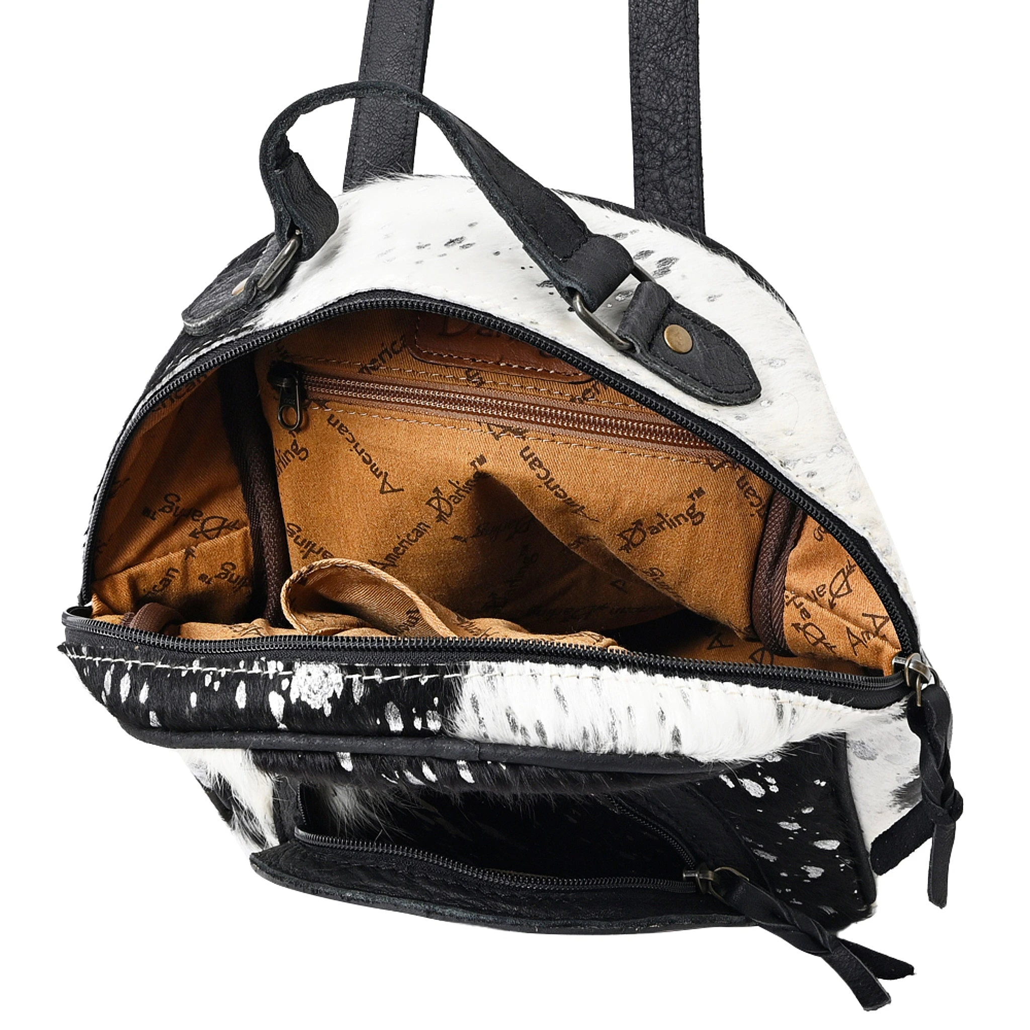 American Darling Small Hair-On Hide Convertible Concealed Carry Backpack Purse 7 American Darling Small Hair-On Hide Convertible Concealed Carry Backpack Purse - Image 5