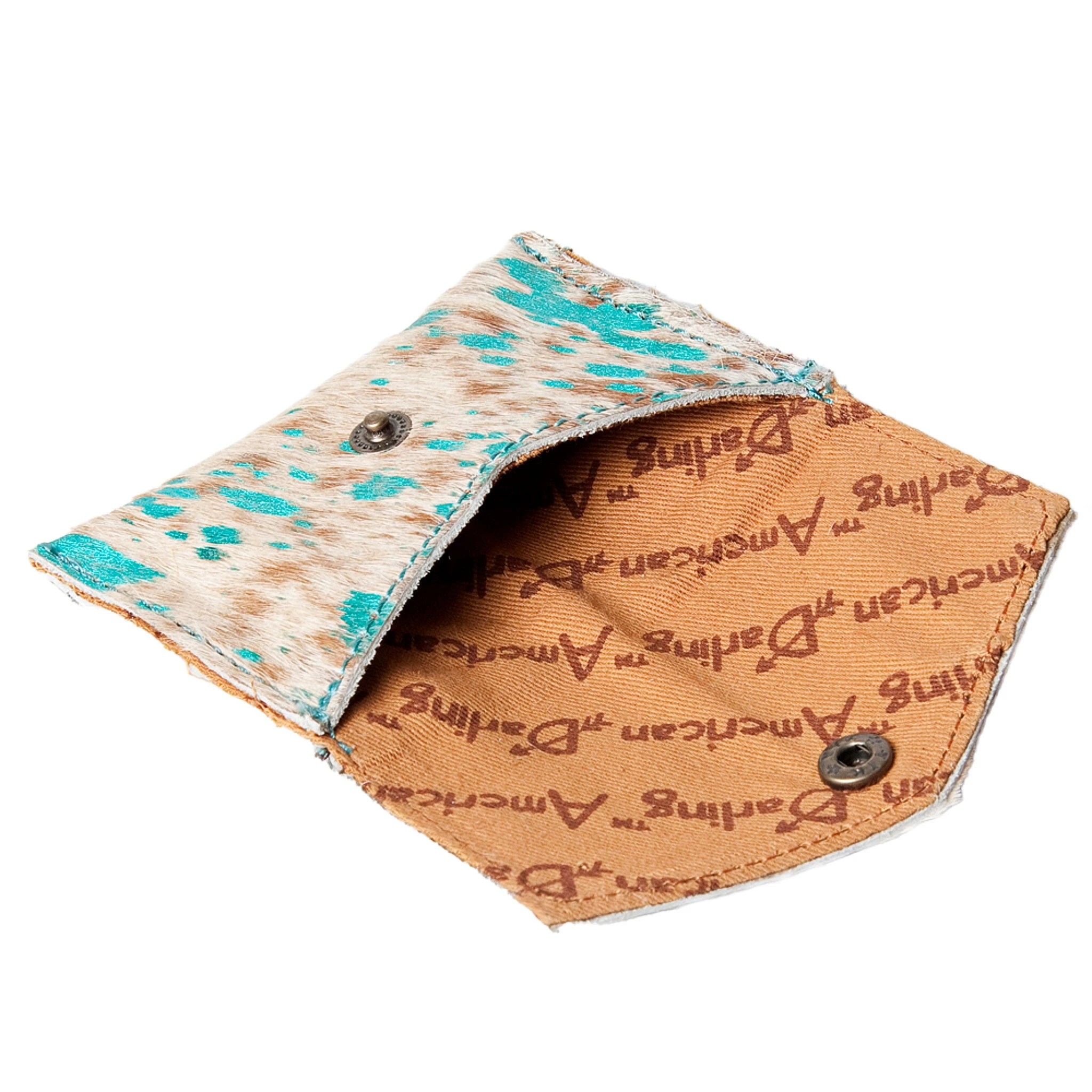 American Darling Turquoise Cowhide Coin Purse 4 American Darling Turquoise Cowhide Coin Purse - Image 2