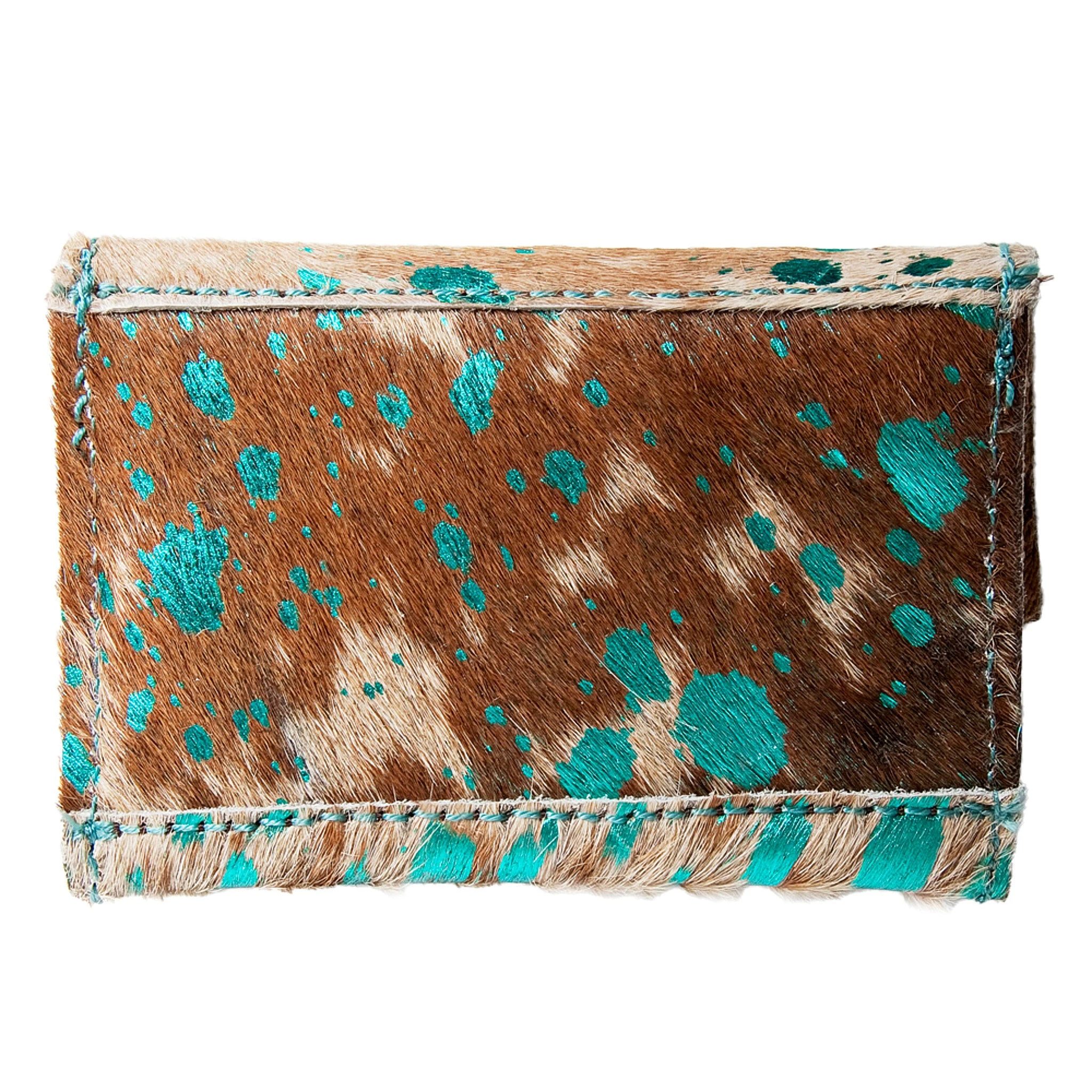 American Darling Turquoise Cowhide Coin Purse 5 American Darling Turquoise Cowhide Coin Purse - Image 3