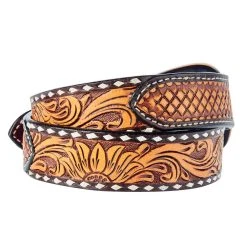 Rafter T Ranch Company Womens Floral/Sunflower Tooled Belt -Ariat shop BT600 2