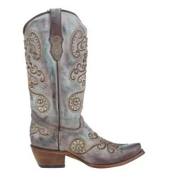 Corral Women`s Turquoise Brown 13in. Boot -Ariat shop C3849 5