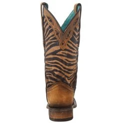 Corral Women`s Black & Brown Zebra Print 11in. Boot -Ariat shop C3859 04
