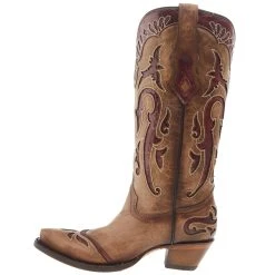Corral Women's Orix Inlay Embroidery Wing 13 In Top Snip Toe Boot -Ariat shop C3924 03