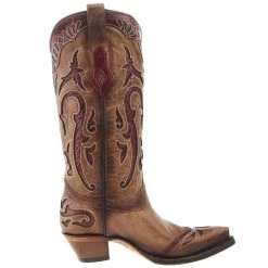 Corral Women's Orix Inlay Embroidery Wing 13 In Top Snip Toe Boot -Ariat shop C3924 05