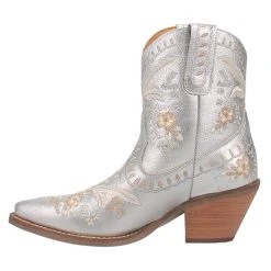 Dingo 1969 Women's Primrose Silver Metallic Snip Toe 7 Bootie -Ariat shop DI748 GY6 03