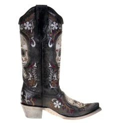 Women's Corral Grey Sugar Skull Western Boot -Ariat shop E1587 4