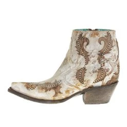 Corral Womens Corral White Laser Bootie -Ariat shop G1531 2