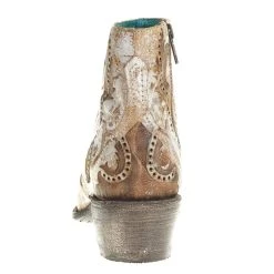 Corral Womens Corral White Laser Bootie -Ariat shop G1531 3