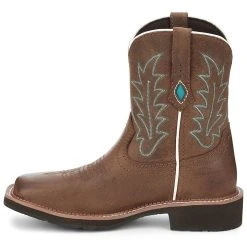 Justin Boots Women's Gypsy EMA Wide Square Toe 8in Top Boot -Ariat shop GY9539 05