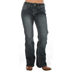 Cowgirl Tuff Co Women's Dont Fence Me In Dark Stonewash Jeans -Ariat shop JDARKW front3