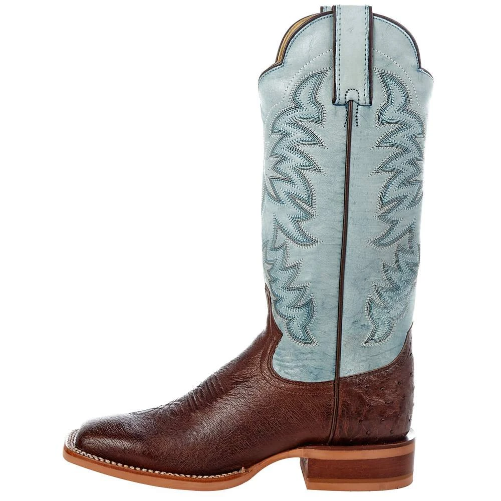 Justin Boots Women's Antique Brown Smooth Ostrich Cowgirl Boot 6 Justin Boots Women's Antique Brown Smooth Ostrich Cowgirl Boot - Image 4