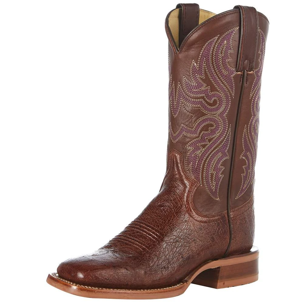 Justin Boots Women's Vintage Cognac Smooth Ostrich Cowgirl Boot 4 Justin Boots Women's Vintage Cognac Smooth Ostrich Cowgirl Boot - Image 2