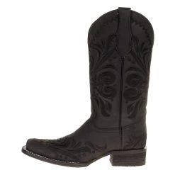 Circle G Women's Black Embroidered Square Toe Boot -Ariat shop L5464 2