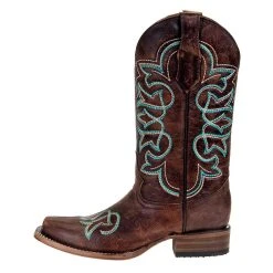 Circle G Women`s Brown W/Turq Stitching 11in Top Boot Western Boot 9 Circle G Women`s Brown W/Turq Stitching 11in Top Boot Western Boot -Ariat shop L5640 9837