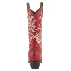 Circle G Women`s Red Floral 13in. Snip Toe Cowgirl Boot -Ariat shop L5693 4