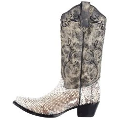 Circle G Womens Circle G Natural Black Python Boot -Ariat shop L5698 3