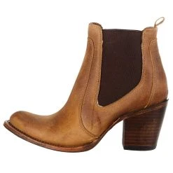 Circle G Womens Tan/Elastic Ankle Bootie -Ariat shop L5700 3