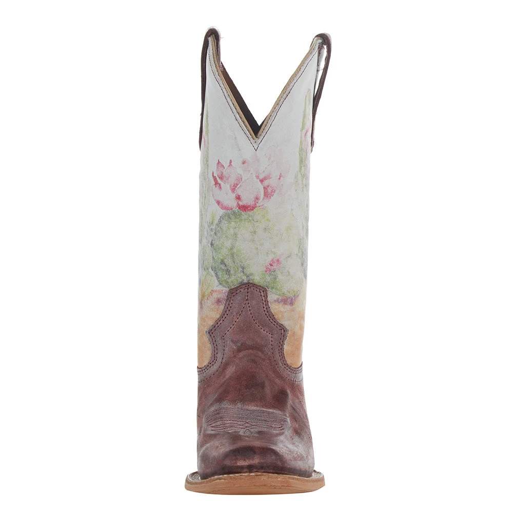 Circle G Womens Wine Suede 11in Square Toe Boot 4 Circle G Womens Wine Suede 11in Square Toe Boot - Image 2