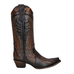 Circle G Womens Brown W/Red Embroidery 13in. Snip Toe Boot -Ariat shop L5872 4