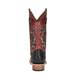 Circle G Womens Black/Red Inlay 12in Shaft W/Wide Square Toe Boot 8 Circle G Womens Black/Red Inlay 12in Shaft W/Wide Square Toe Boot -Ariat shop L5909 3