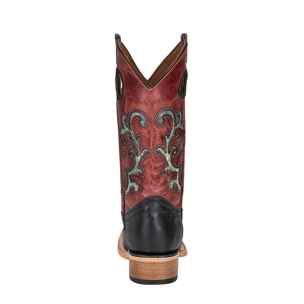 Circle G Womens Black/Red Inlay 12in Shaft W/Wide Square Toe Boot 5 Circle G Womens Black/Red Inlay 12in Shaft W/Wide Square Toe Boot - Image 3