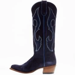 Macie Bean Women's Midnight In Paris (Texas) Marine Blue Suede Cowgirl Boot -Ariat shop M5227 03