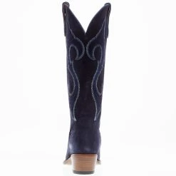 Macie Bean Women's Midnight In Paris (Texas) Marine Blue Suede Cowgirl Boot -Ariat shop M5227 04