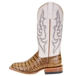 Macie Bean Boots Womens Slick Rikki Tan Caiman Print 13` Bleached Bone Top -Ariat shop M9154 2