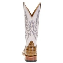 Macie Bean Boots Womens Slick Rikki Tan Caiman Print 13` Bleached Bone Top -Ariat shop M9154 3