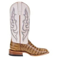 Macie Bean Boots Womens Slick Rikki Tan Caiman Print 13` Bleached Bone Top -Ariat shop M9154 4