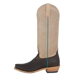 Macie Bean Womens Top Hand Shrunken Grey W/Tan Top Boot -Ariat shop M9505 3