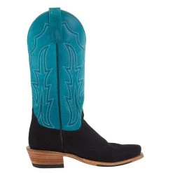 Macie Bean Women`s MB TH Black Suede 13in. Turquoise Sinsation Boot -Ariat shop M9508 5