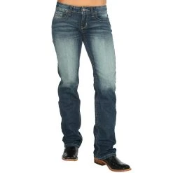 CinchWomens Ada Mid Rise Relaxed Med Wash Bootcut Jean -Ariat shop MJ80252071 1
