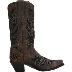 Corral Corral Brown And Black Sequin Inlay Cowgirl Boots -Ariat shop R1152 right
