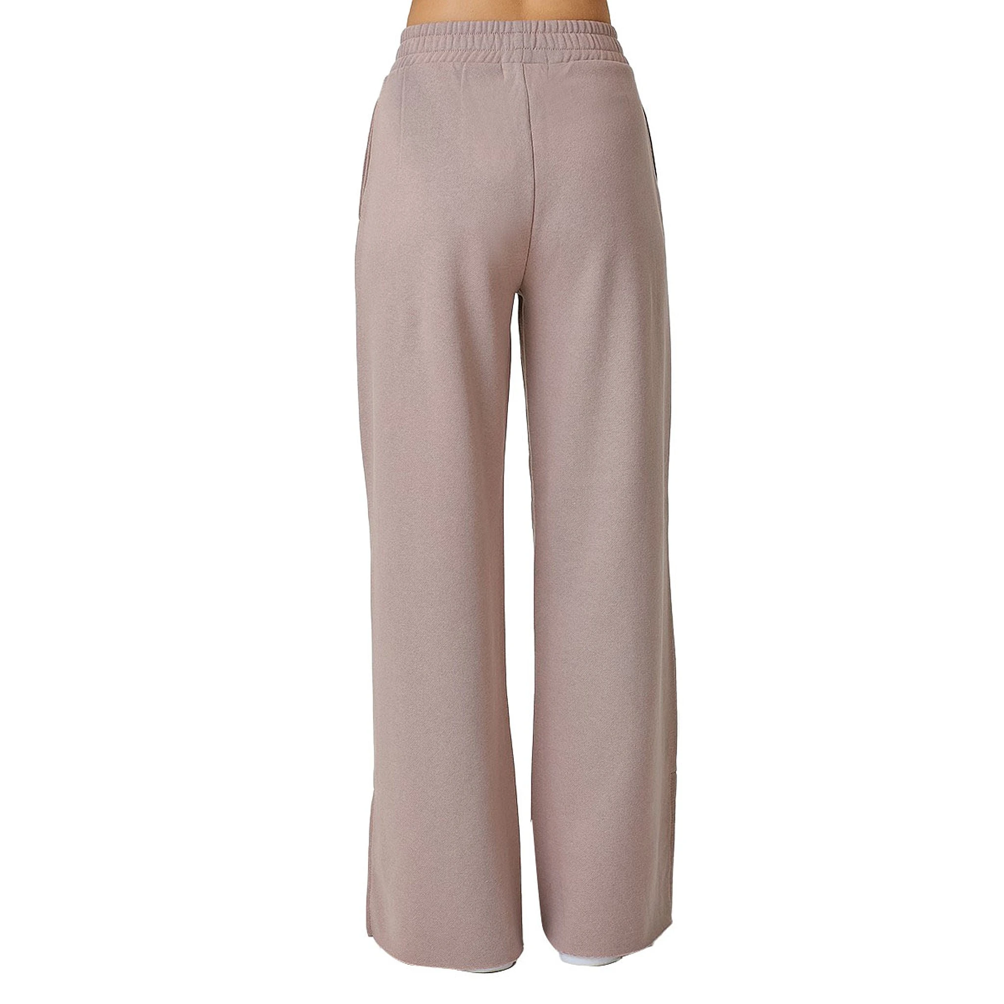 Risen Jeans Women's Soft Knit Wide Leg Lounge Pants With Side Slit - Rosey Brown 4 Risen Jeans Women's Soft Knit Wide Leg Lounge Pants With Side Slit - Rosey Brown - Image 2