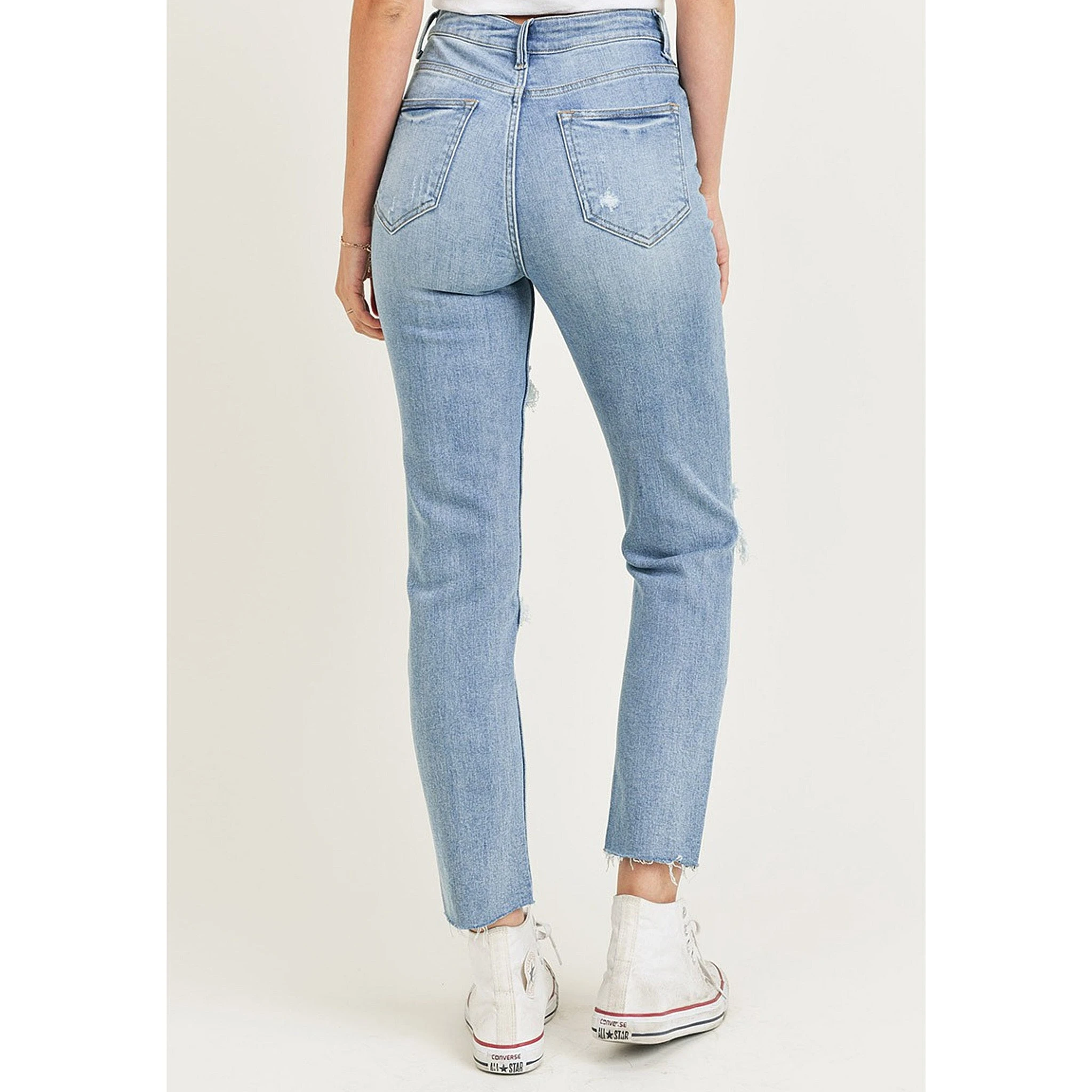 Risen Jeans Women's High Rise Distressed Skinny Jeans 4 Risen Jeans Women's High Rise Distressed Skinny Jeans - Image 2