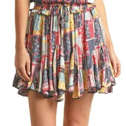 Rock & Roll Denim Women's Panhandle Multi-Print Blocked Skirt -Ariat shop RRWB69RZN3 2 6ffd899d 62c8 4dbb 8716 1f35eb803a47