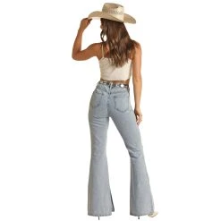 Rock & Roll Denim Women's High Rise Flare Jeans -Ariat shop RRWD6HR14N 02