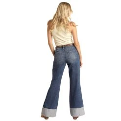 Rock & Roll Denim Womens Med Wash Comfort Flare -Ariat shop RRWD6HR1BI 02