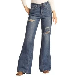 Rock & Roll Denim Distress Comfort Flare -Ariat shop RRWD8HR0GX 2