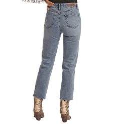 Rock & Roll Denim Women's High Rise Distressed Cropped Straight -Ariat shop RRWD9HRZQT 1