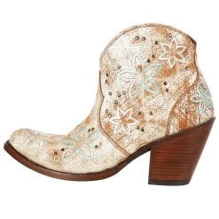 Liberty Black Women`s Silver White Floral Bootie -Ariat shop SLMAF052 3