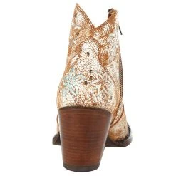 Liberty Black Women`s Silver White Floral Bootie -Ariat shop SLMAF052 4