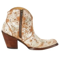 Liberty Black Women`s Silver White Floral Bootie -Ariat shop SLMAF052 5