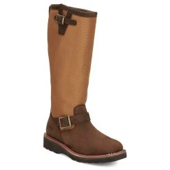 Justin Boots Women's Cottonwood Hickory Brown Square Toe 17in Tall Snake Boot -Ariat shop SN6914 02