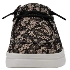 Heydude Women`s Hey Dude Wendy Rise Lace Black Casual -Ariat shop SS22 W 121944861 WENDY RISE LACE BLACK LEFT 04
