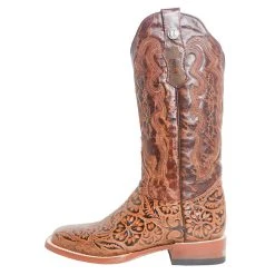 Tanner Mark Boots Women's Embossed Floral Hand Tool In Classic Cognac Cowgirl Boot 7 Tanner Mark Boots Women's Embossed Floral Hand Tool In Classic Cognac Cowgirl Boot -Ariat shop TML201760 1