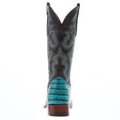 Tanner Mark Boots Womens Caiman Belly Print 13 In Turquoise/Tobacco Top Cowgirl Boot -Ariat shop TML207070 04