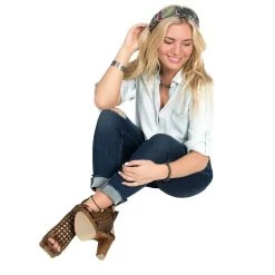 Wyoming Traders Ladies Paisley Watermelon/Green Fuchsia Wild Rag -Ariat shop WT PWM 2