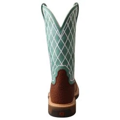 Twisted X Ladies Tobac 11` Turquoise Alloy Toe Square Toe Work Boot -Ariat shop WXBA002 3